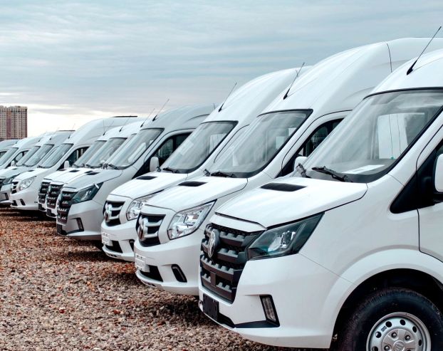 Cars at a storage site in the Moscow region